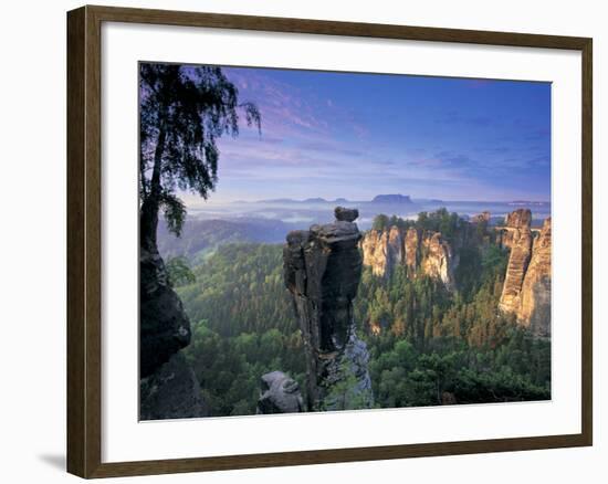 Bastei Rocks, Swiss Saxony, Germany-Peter Adams-Framed Photographic Print