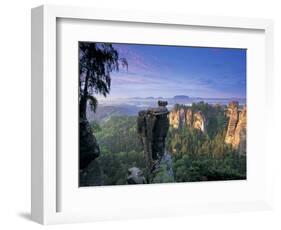 Bastei Rocks, Swiss Saxony, Germany-Peter Adams-Framed Photographic Print