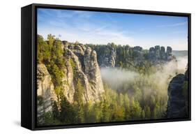 Bastei, Saxon Switzerland National Park, Saxony, Germany-Jon Arnold-Framed Stretched Canvas