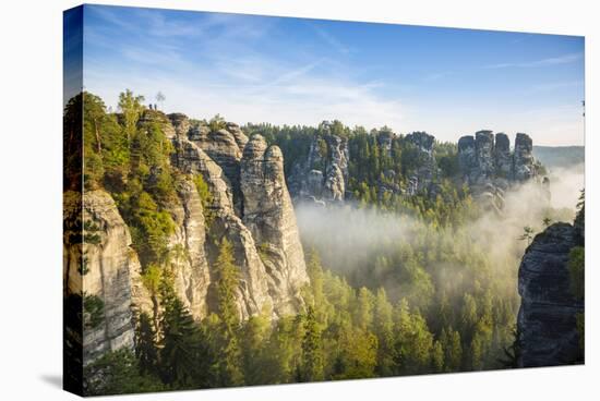 Bastei, Saxon Switzerland National Park, Saxony, Germany-Jon Arnold-Stretched Canvas