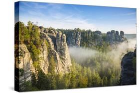 Bastei, Saxon Switzerland National Park, Saxony, Germany-Jon Arnold-Stretched Canvas