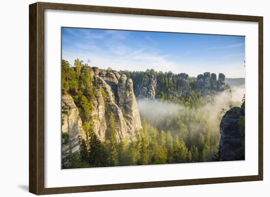 Bastei, Saxon Switzerland National Park, Saxony, Germany-Jon Arnold-Framed Photographic Print