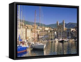 Bastia Harbour, Corsica, France, Europe-John Miller-Framed Stretched Canvas