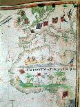 Map by Bastian Lopez Showing Europe, the British Isles and Part of Africa, Portuguese, 1558-Bastiaim Lopez-Mounted Giclee Print