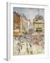 Bastille Day on Rue De Clignancourt, Paris; La Quartorze Juillet a Paris, La Rue De Clignancourt-Gustave Loiseau-Framed Giclee Print