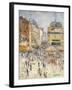 Bastille Day on Rue De Clignancourt, Paris; La Quartorze Juillet a Paris, La Rue De Clignancourt-Gustave Loiseau-Framed Giclee Print