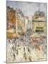 Bastille Day on Rue De Clignancourt, Paris; La Quartorze Juillet a Paris, La Rue De Clignancourt-Gustave Loiseau-Mounted Giclee Print