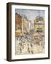 Bastille Day on Rue De Clignancourt, Paris; La Quartorze Juillet a Paris, La Rue De Clignancourt-Gustave Loiseau-Framed Giclee Print