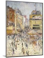 Bastille Day on Rue De Clignancourt, Paris; La Quartorze Juillet a Paris, La Rue De Clignancourt-Gustave Loiseau-Mounted Giclee Print