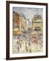 Bastille Day on Rue De Clignancourt, Paris; La Quartorze Juillet a Paris, La Rue De Clignancourt-Gustave Loiseau-Framed Giclee Print