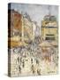 Bastille Day on Rue De Clignancourt, Paris; La Quartorze Juillet a Paris, La Rue De Clignancourt-Gustave Loiseau-Stretched Canvas