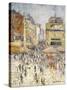 Bastille Day on Rue De Clignancourt, Paris; La Quartorze Juillet a Paris, La Rue De Clignancourt-Gustave Loiseau-Stretched Canvas