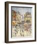 Bastille Day on Rue De Clignancourt, Paris; La Quartorze Juillet a Paris, La Rue De Clignancourt-Gustave Loiseau-Framed Giclee Print