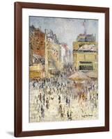 Bastille Day on Rue De Clignancourt, Paris-Gustave Loiseau-Framed Giclee Print