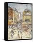 Bastille Day on Rue De Clignancourt, Paris-Gustave Loiseau-Framed Stretched Canvas