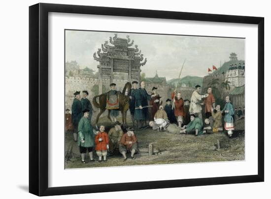 Bastinado Punishment-Thomas Allom-Framed Art Print