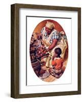 "Basting the Turkey,"November 28, 1936-Joseph Christian Leyendecker-Framed Giclee Print