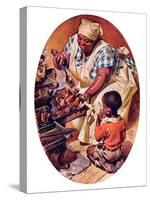 "Basting the Turkey,"November 28, 1936-Joseph Christian Leyendecker-Stretched Canvas