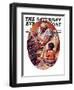 "Basting the Turkey," Saturday Evening Post Cover, November 28, 1936-Joseph Christian Leyendecker-Framed Giclee Print