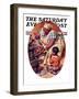 "Basting the Turkey," Saturday Evening Post Cover, November 28, 1936-Joseph Christian Leyendecker-Framed Giclee Print