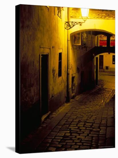 Bastova Street is a Fine Example of Historical Street in City's Old District, Bratislava, Slovakia-Richard Nebesky-Stretched Canvas