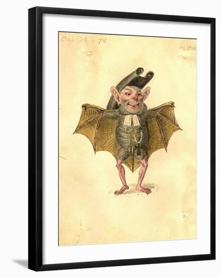 Bat 1873 'Missing Links' Parade Costume Design-Charles Briton-Framed Giclee Print