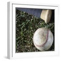 Bat and Ball-Sean Justice-Framed Photographic Print