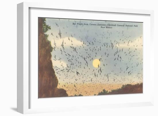 Bat Flight, Carlsbad Caverns, New Mexico-null-Framed Art Print