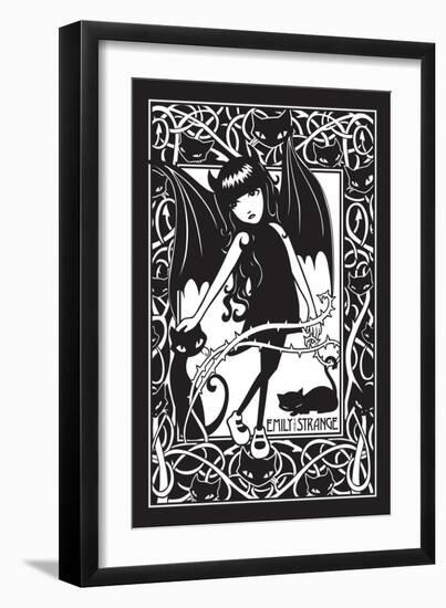 Bat Girl-Emily the Strange-Framed Premium Giclee Print