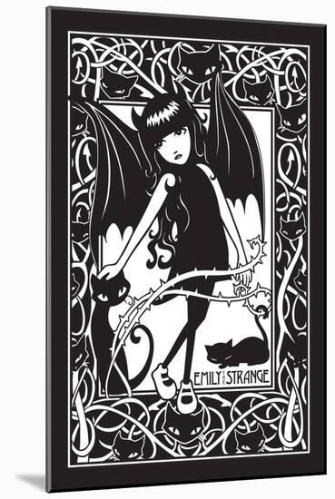 Bat Girl-Emily the Strange-Mounted Premium Giclee Print