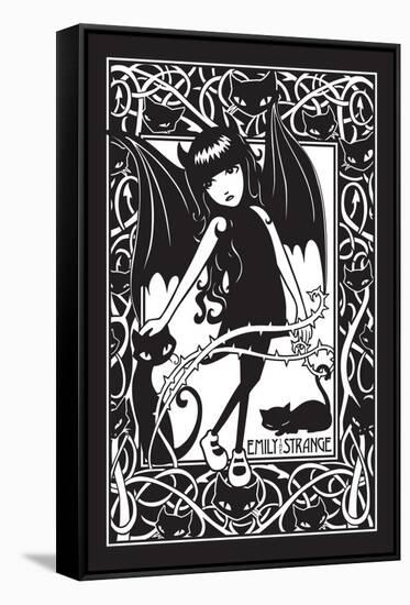 Bat Girl-Emily the Strange-Framed Stretched Canvas