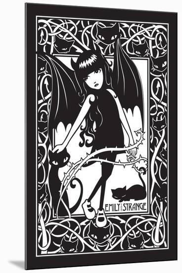 Bat Girl-Emily the Strange-Mounted Poster