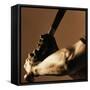 Bat in Batter's Hands-Patrik Giardino-Framed Stretched Canvas