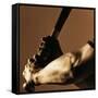 Bat in Batter's Hands-Patrik Giardino-Framed Stretched Canvas