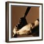 Bat in Batter's Hands-Patrik Giardino-Framed Photographic Print