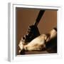 Bat in Batter's Hands-Patrik Giardino-Framed Photographic Print