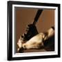 Bat in Batter's Hands-Patrik Giardino-Framed Photographic Print