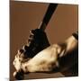 Bat in Batter's Hands-Patrik Giardino-Mounted Photographic Print