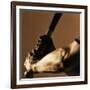 Bat in Batter's Hands-Patrik Giardino-Framed Photographic Print