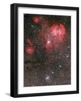 Bat Nebula (Ic 2948) and Open Star Cluster NGC 3766, the Pearl Cluster-null-Framed Photographic Print