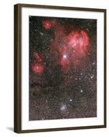 Bat Nebula (Ic 2948) and Open Star Cluster NGC 3766, the Pearl Cluster-null-Framed Photographic Print