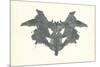 Bat Rorschach Test in Black-null-Mounted Premium Giclee Print