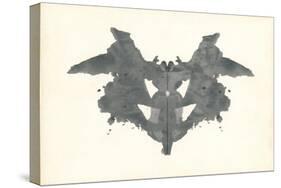 Bat Rorschach Test in Black-null-Stretched Canvas