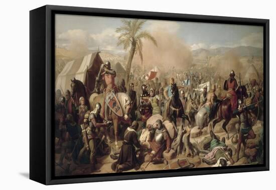 Bataille d'Ascalon, 12 août 1099-Jean Victor Schnetz-Framed Stretched Canvas