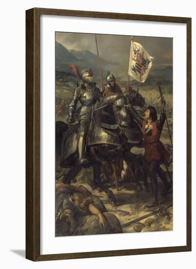 Bataille de Fornoue, près de Parme, remportée par Charles VIII sur l'armée des Confédérés-Eloi Firmin Feron-Framed Giclee Print