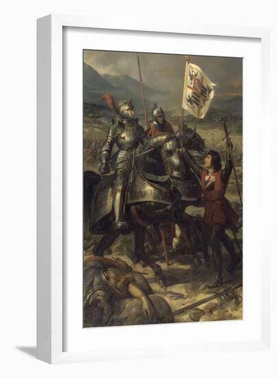 Bataille de Fornoue, près de Parme, remportée par Charles VIII sur l'armée des Confédérés-Eloi Firmin Feron-Framed Giclee Print