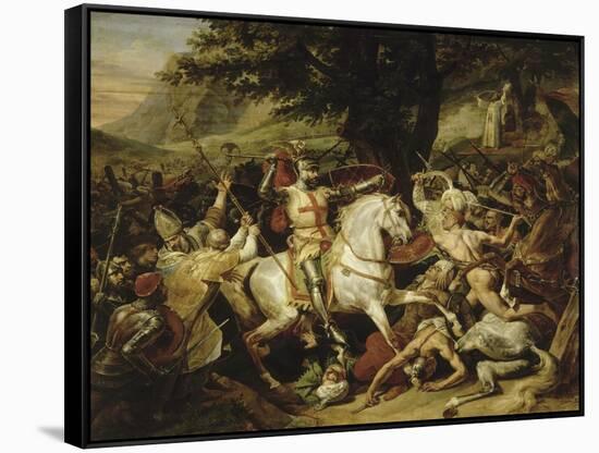 Bataille de Las Navas de Tolosa, 1212-Horace Vernet-Framed Stretched Canvas