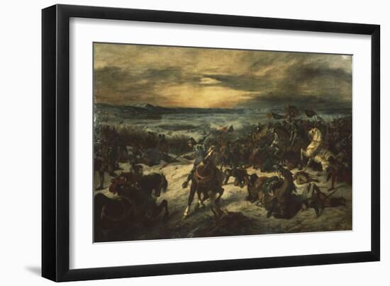 Bataille de Nancy, mort de Charles le Téméraire-Eugene Delacroix-Framed Giclee Print