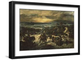 Bataille de Nancy, mort de Charles le Téméraire-Eugene Delacroix-Framed Giclee Print