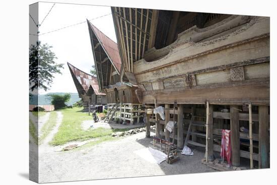 Batak Style Village Houses in Buhit-Annie Owen-Stretched Canvas